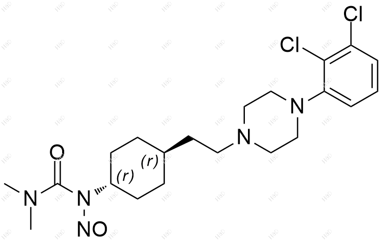 N-亚硝基卡利拉嗪结构式