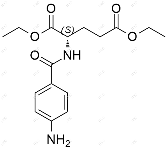 二乙基(4-氨基苯甲酰基)-L-谷氨酸结构式