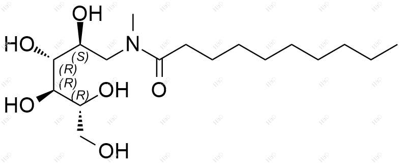 N-癸酰基-N-甲基葡糖胺化学结构式