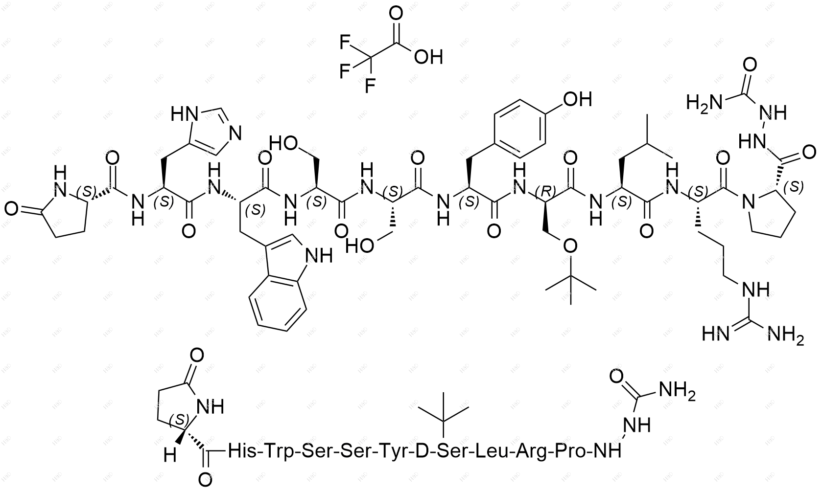 戈舍瑞林杂质4(三氟乙酸盐)结构式