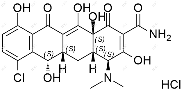 盐酸地美环素结构式