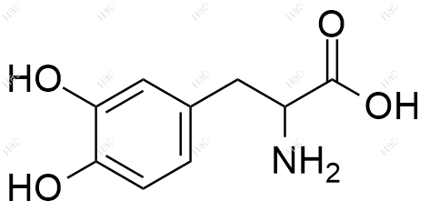 3,4-二羟基-DL-苯丙氨酸化学结构式