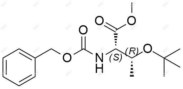 N-Cbz-O-叔丁基-L-苏氨酸甲酯化学结构式