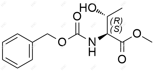 N-苄氧羰酰基-L-苏氨酸甲酯化学结构式