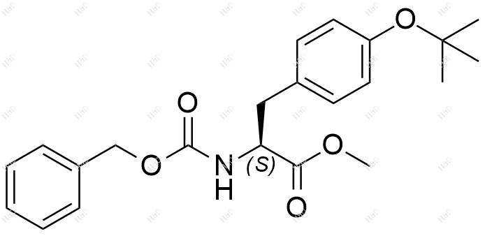 N-苄氧羰基-O-叔丁基-L-酪氨酸甲酯化学结构式