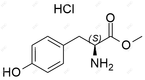 L-酪氨酸甲酯盐酸盐化学结构式