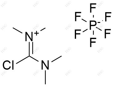 N,N,N′,N′-四甲基氯甲脒六氟磷酸盐（TCFH）结构式