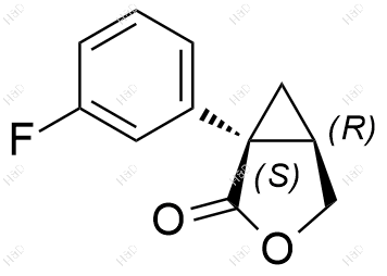 (1S,5R)-1-(3-氟苯基)-3-氧杂双环[3.1.0]己烷-2-酮化学结构式