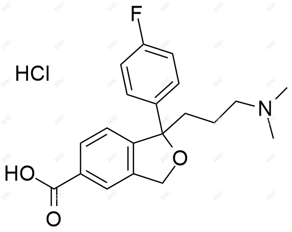 艾司西酞普兰杂质5(盐酸盐)结构式