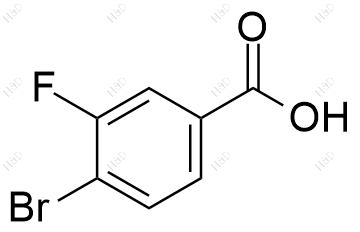 4-溴-3-氟苯甲酸结构式