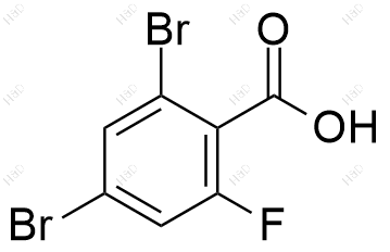 2,4-二溴-6-氟苯甲酸结构式