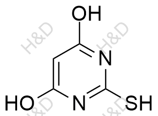 4,6-二羟基-2-巯基嘧啶结构式