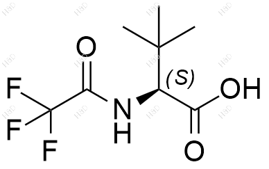 (S)-3,3-二甲基-2-(2,2,2-三氟乙酰胺基)丁酸化学结构式