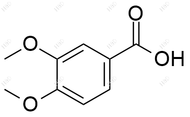 3,4-二甲氧基苯甲酸化学结构式