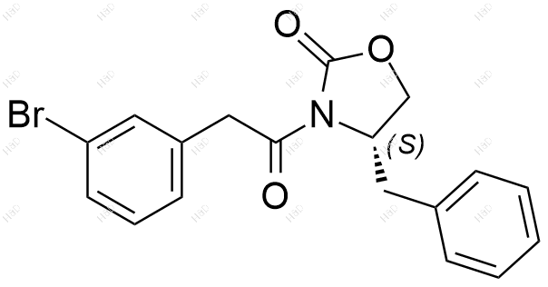 (S)-4-苄基-3-(2-(3-溴苯基)乙酰基)噁唑烷-2-酮化学结构式