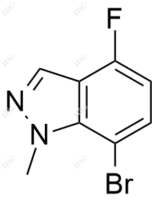 7-溴-4-氟-1-甲基-1h-吲唑结构式