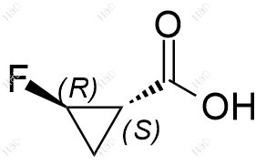 (1S,2R)-2-氟环丙甲酸化学结构式