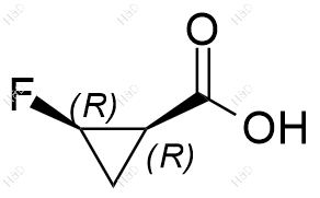 (1R,2R)-2-氟环丙甲酸化学结构式