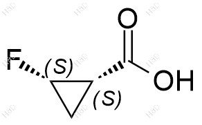 (1S,2S)-2-氟环丙甲酸化学结构式