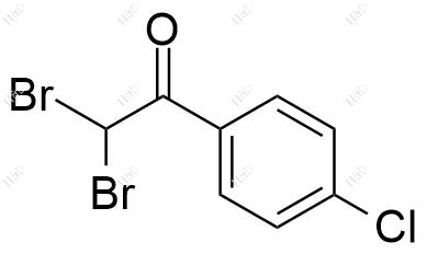 2，2-二溴-1-(4-氯苯基)乙酮化学结构式