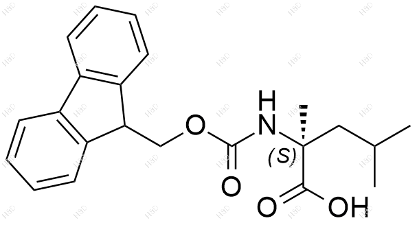 Fmoc-α-甲基-L-亮氨酸结构式
