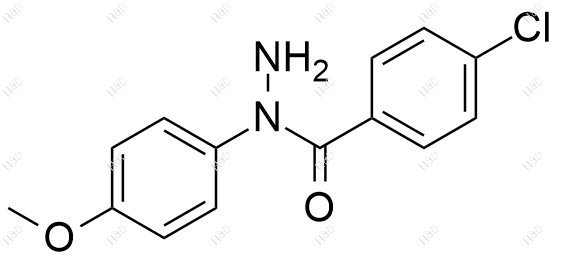 4-氯苯甲酸1-(4-甲氧苯基)酰肼化学结构式