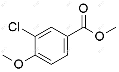 3-氯-4-甲氧基苯甲酸甲酯结构式