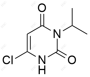 6-氯-3-异丙基嘧啶-2,4(1H,3H)-二酮化学结构式