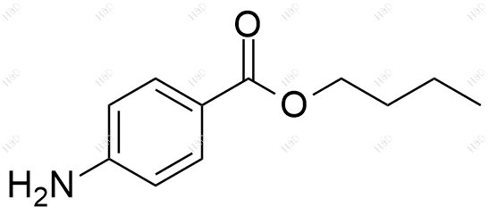 对氨基苯甲酸丁酯化学结构式