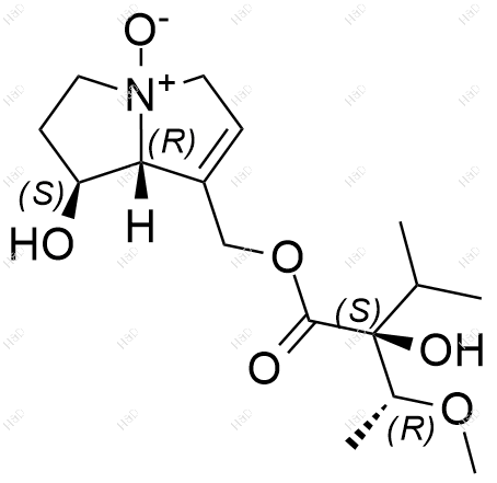天芥菜碱N-氧化物化学结构式
