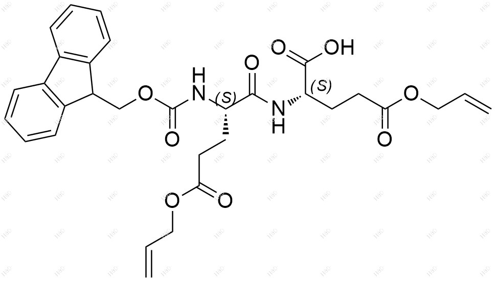 Fmoc-Glu(Oall)- Glu(Oall)-OH结构式