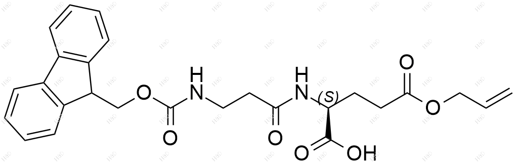 Fmoc-β-Ala-L-Glu(Oall)-OH结构式