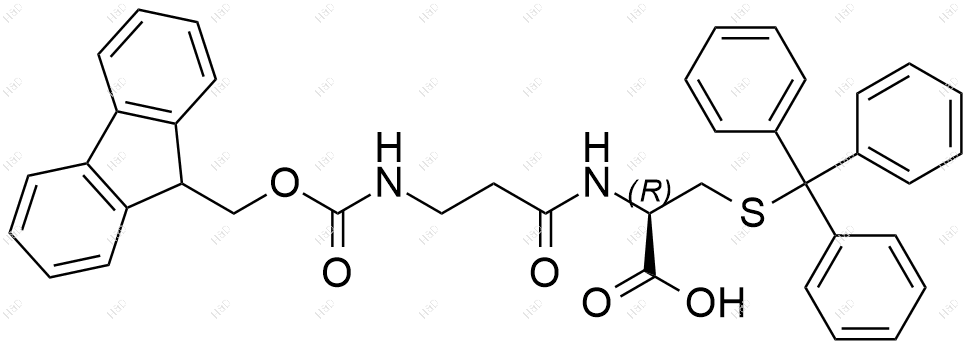 Fmoc-β-Ala-L-Cys(Trt)-OH结构式