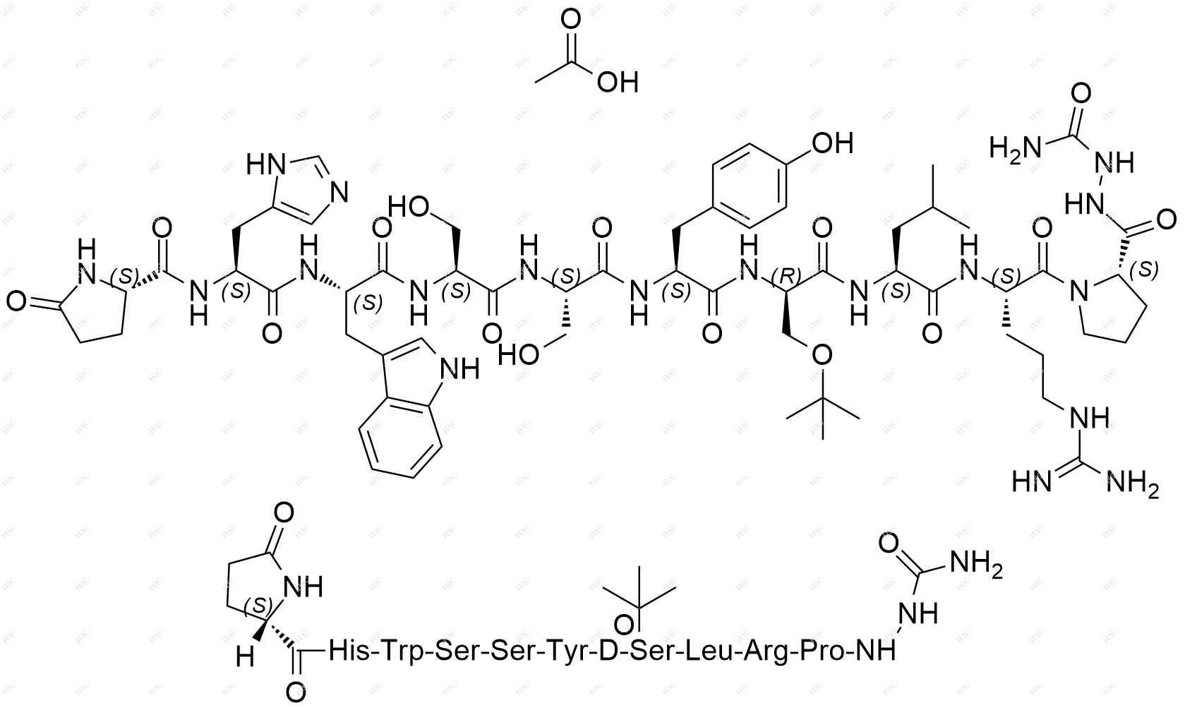 戈舍瑞林杂质4(醋酸盐)结构式