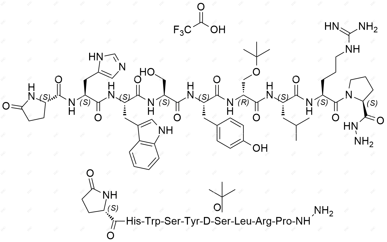 戈舍瑞林EP杂质 E(三氟乙酸盐)结构式