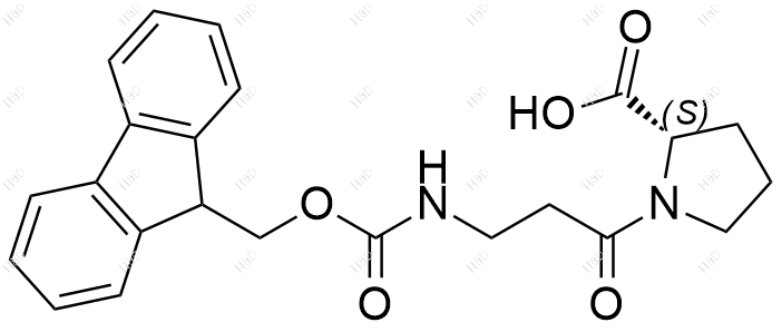 Fmoc-β-Ala-Pro-OH结构式