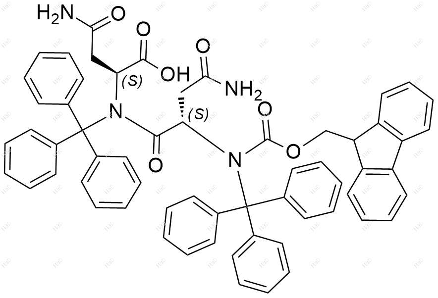 Fmoc-Asn(Trt)-Asn(Trt)-OH结构式