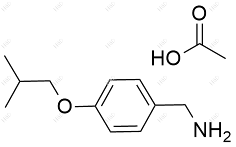 4-异丁氧基苄胺乙酸盐化学结构式