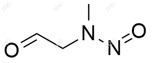 N-甲基-N-(2-氧代乙基)亚硝基酰胺结构式