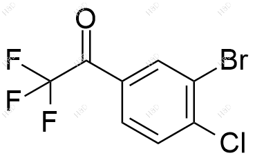 1-(3-溴-4-氯苯基)-2,2,2-三氟乙酮化学结构式