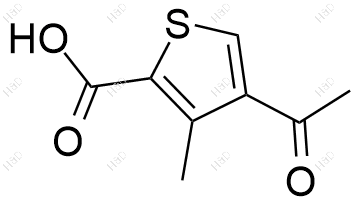 4-乙酰基-3-甲基噻吩-2-甲酸化学结构式