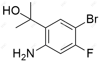 2-(2-氨基-5-溴-4-氟苯基)异丙醇化学结构式