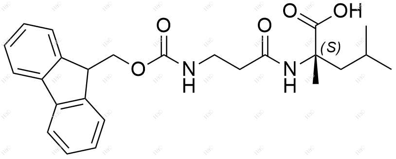 Fmoc-β-Ala-α-Me-Leu-OH结构式