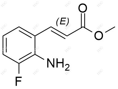 (E)-甲基 3-(2-氨基-3-氟苯基)丙烯酸酯结构式