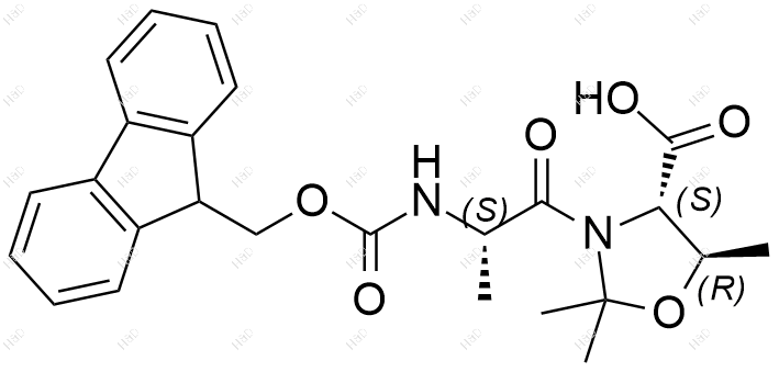 Fmoc-Ala-Thr(psi(Me,Me))-OH结构式