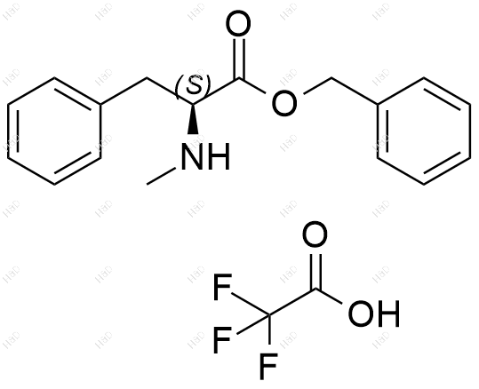 N-甲基-L-苯丙氨酸苄酯(三氟乙酸盐)结构式