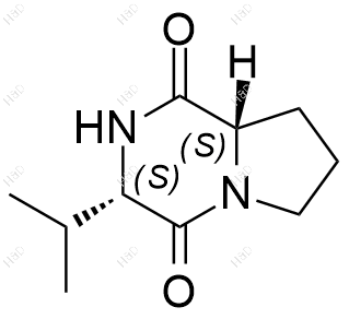 环(L-脯-L-缬)二肽化学结构式