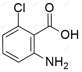 2-氨基-6-氯苯甲酸化学结构式