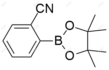 2-(4,4,5,5-四甲基-1,3,2-二氧硼烷-2-基)苯甲腈结构式