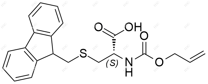 (S)-N-丙烯氧羰基-S-(9-芴甲基)半胱氨酸结构式